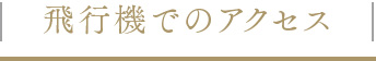 飛行機でのアクセス
