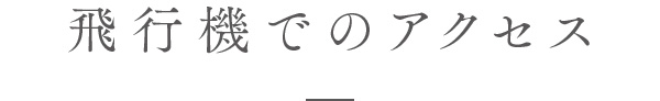 飛行機でのアクセス